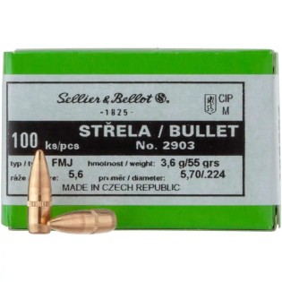 SELLIER BELLOT CAL5,6/223 55GR FMJ