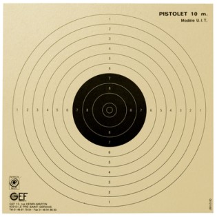 CIBLE PISTOLET 10M 17X17