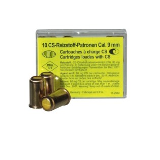CARTOUCHE GAZ CS REVOLVER 9MM