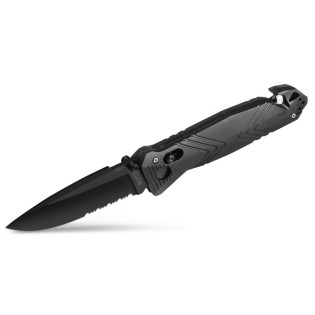 Couteau Cac Serration Manche Pa6 Fv Noir