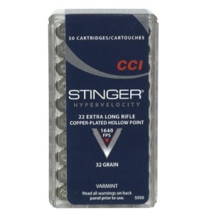 Munitions CCI cartouche calibre 22 LR Stinger Par 500